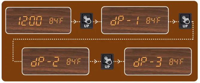 Coindivi WXZ01 Wireless Charging Alarm Clock - Display Modes