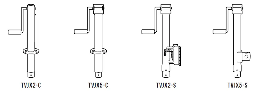 TRAILER VALET JX Series Swivel Tongue Jack 1