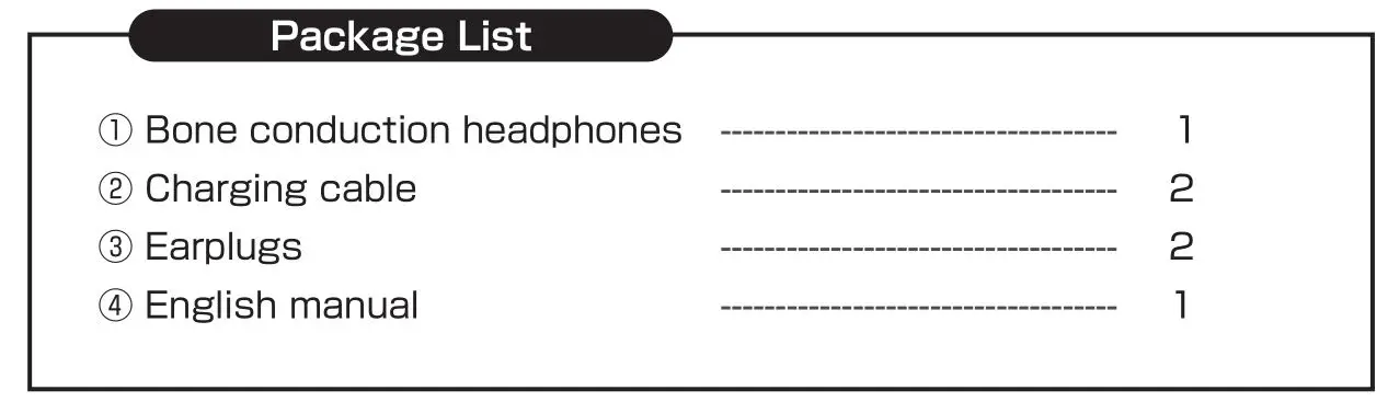 Krcong H16 Bone Conduction Wireless Headphones - Please check the Package List first