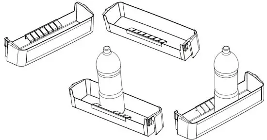 Romo RCS2232W Combi Refrigerator - Bottle holder 2