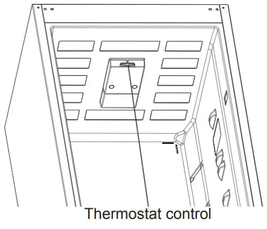 Romo RCS2232W Combi Refrigerator - Thermostat setting 1