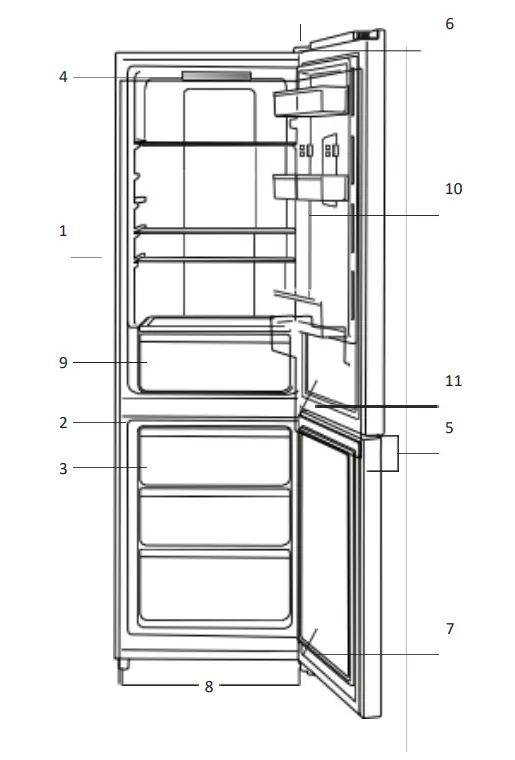 FORTE F12BFRES450SS 24 Inch Bottom Freezer Refrigerator - PRODUCT FEATURES