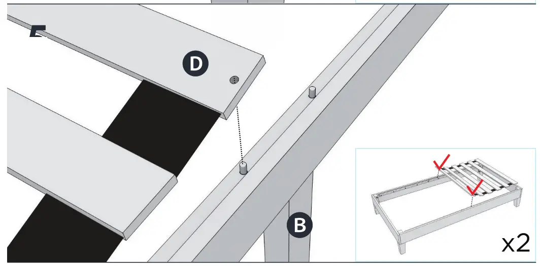 MELLOW HD-SWPB-12TGE Espresso TwinSolid Wood Platform Bed - 5