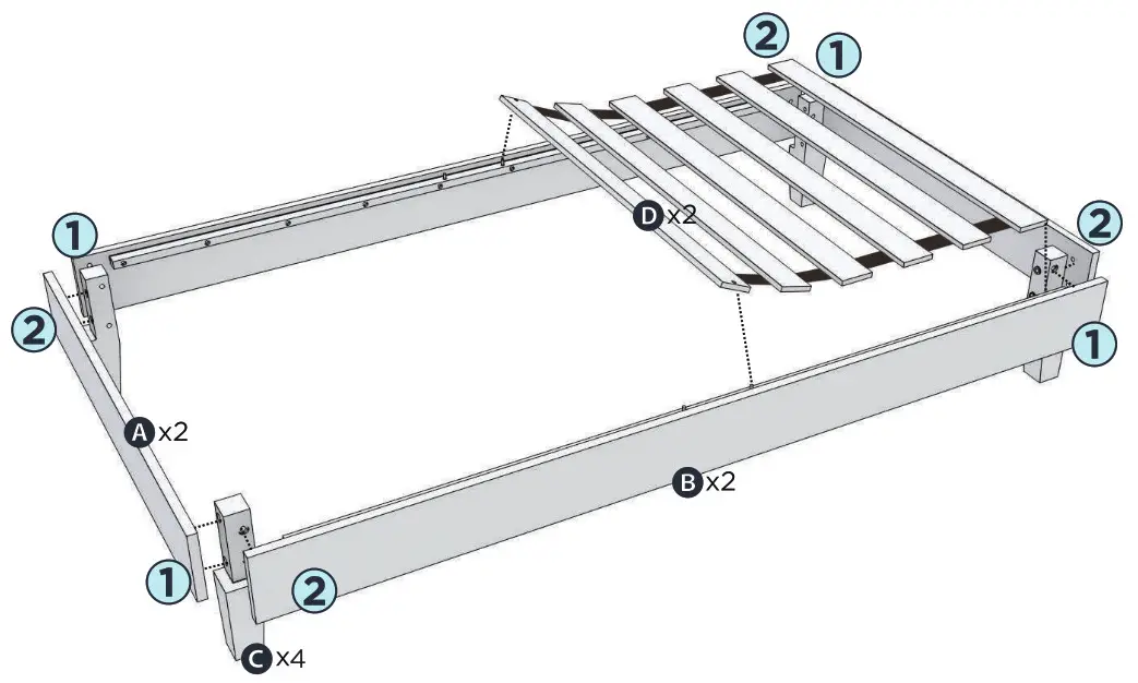 MELLOW HD-SWPB-12TGE Espresso TwinSolid Wood Platform Bed - easy