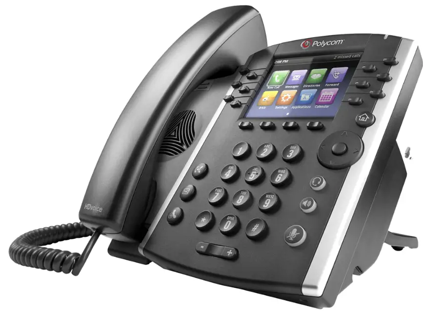 poly VVX 411 12 Line VoIP Cordless Desk Phone