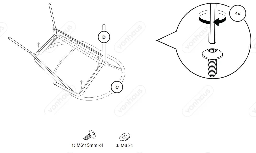 VonHaus 2500383 Rattan Sofa and Table Set - fig 1