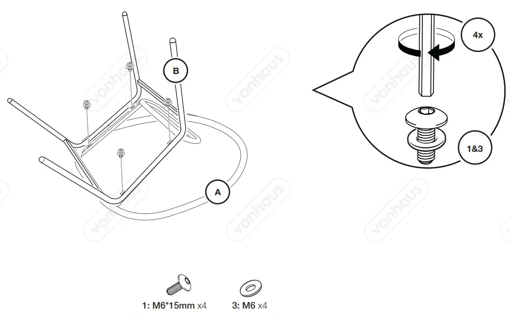 VonHaus 2500383 Rattan Sofa and Table Set - fig 3