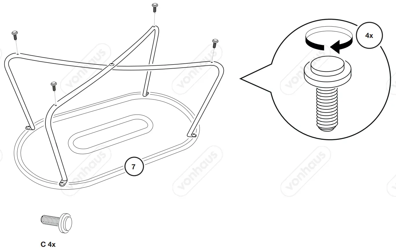 VonHaus 2500383 Rattan Sofa and Table Set - fig 4