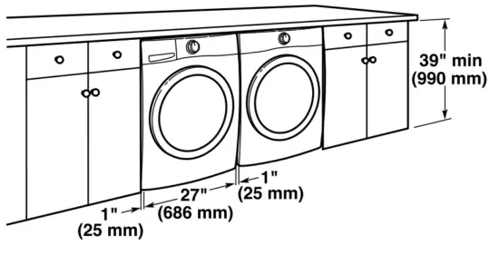 Whirlpool W11361424B 7.0 Cu. Ft. Top Load Gas Moisture Sensing Dryer with Steam -Custom under