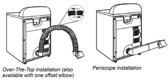 Whirlpool W11361424B 7.0 Cu. Ft. Top Load Gas Moisture Sensing Dryer with Steam - Periscope installation