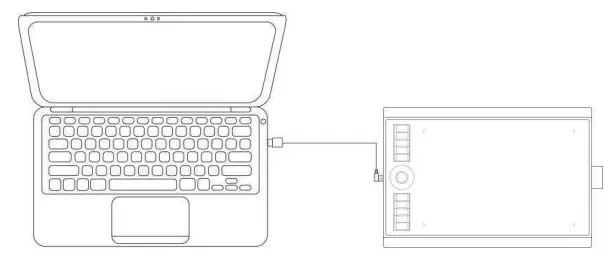 GAOMON ART Digital Grapahic Tablet Connection