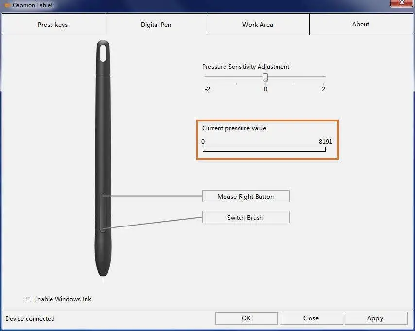 GAOMON ART Digital Grapahic gradually apply