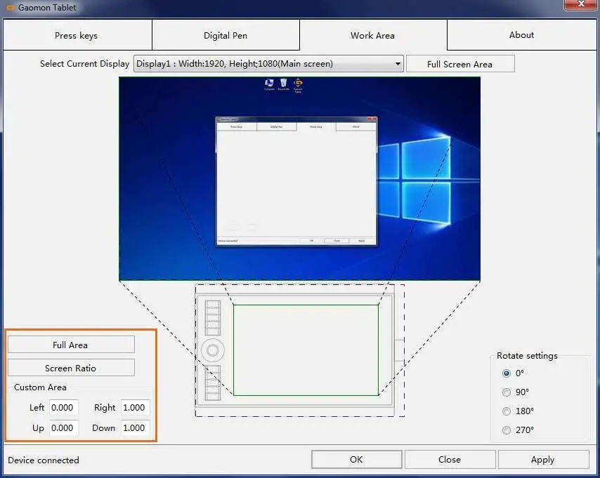 GAOMON ART Digital Grapahic screen area