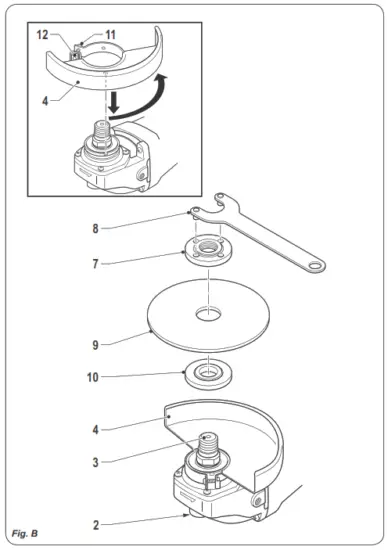 FERM AGM1086 Angle Grinder - Fig 1