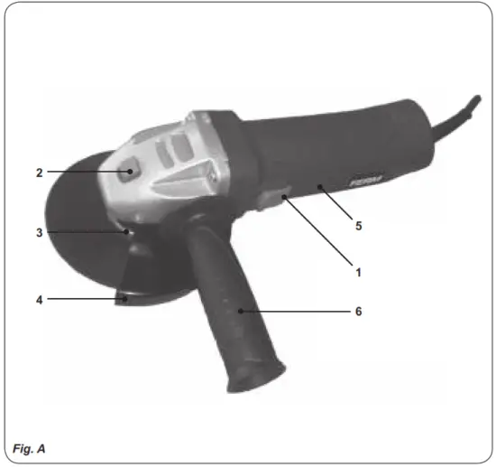 FERM AGM1086 Angle Grinder - Fig