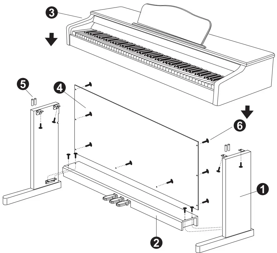 ZEBRA 88 Key Upright Electronic Piano - fig2