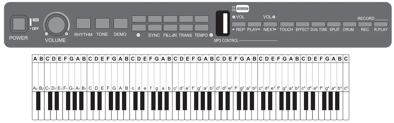 ZEBRA 88 Key Upright Electronic Piano - fig8