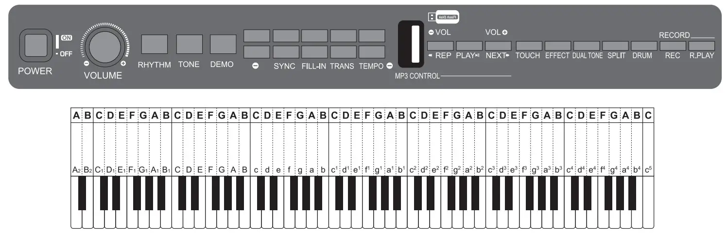 ZEBRA 88 Key Upright Electronic Piano - fig9