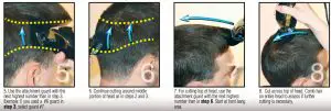 FIG 3 STEP-BY-STEP GUIDE FOR CUTTING HAIR