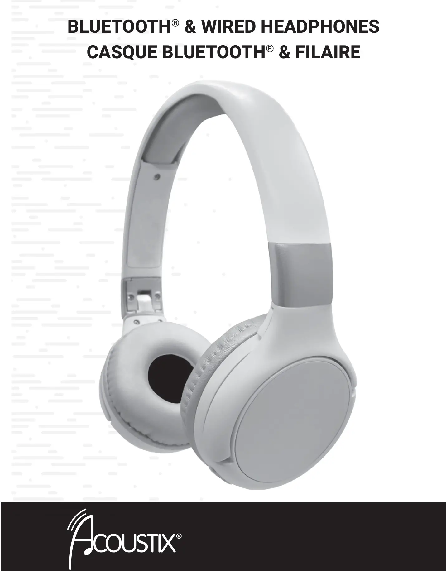 ACOUSTIX HPBT010 Series Bluetooth and Wired Headphones Instruction Manual