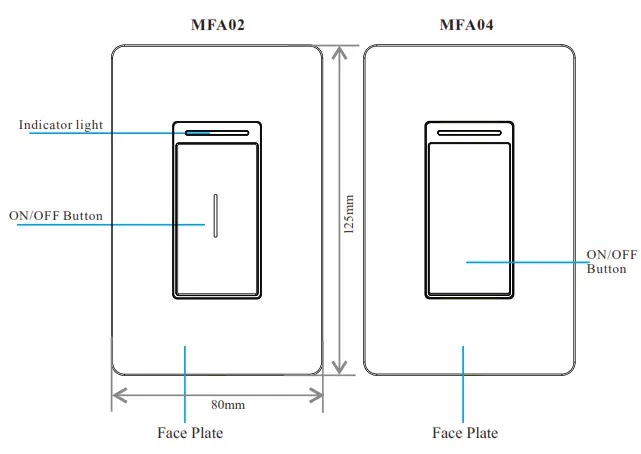 ShenZhen MFA0204 Smart Light Switch