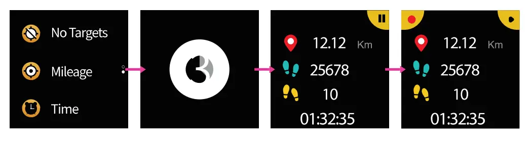 BT1 CoCo Medical Smart Watch Dsiplay Setup Interface