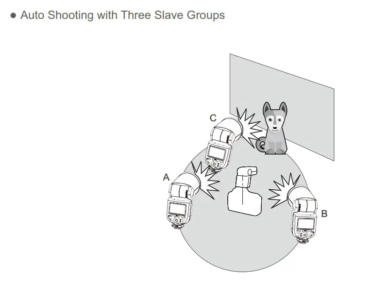 Godox TTL Li-ion Round Head Camera Flash LCD PanelThree Slave Groups