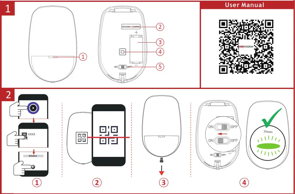 HIKVISION DS PDP15P EG2 WB Wireless PIR Detector - overview 1