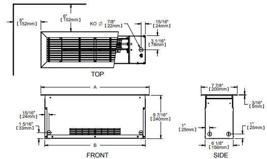 STELPRO FI Series FFI1502W Floor Insert Heater-fig2