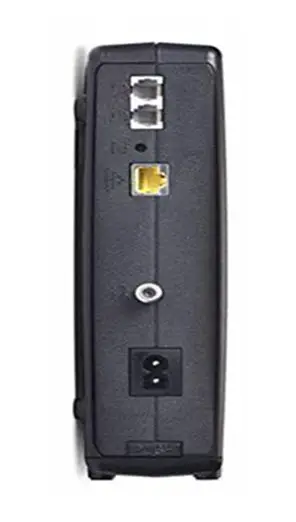 image of back of ARRIS TM822 modem