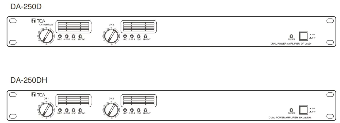 TOA DA 250D CE301 Dual Power Amplifiers - Cover