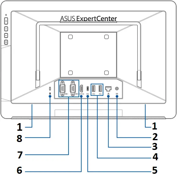 ASUS E1600WK - Rear view