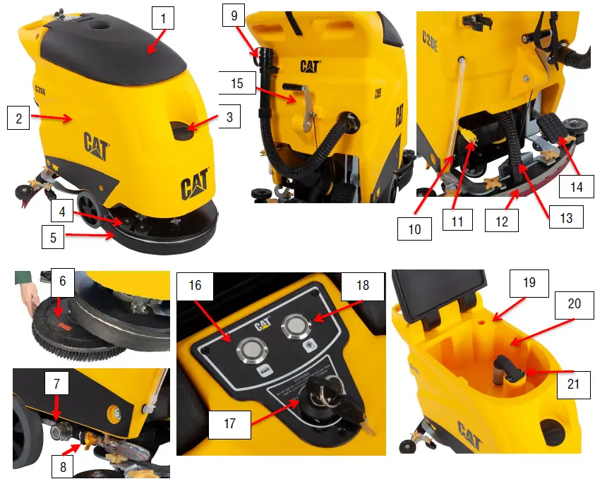 CAT C20E Walk-Behind Corded Auto Floor Scrubber FIG (4)