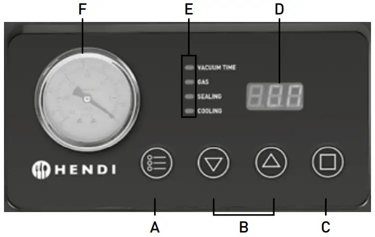 Hendi Vacuum Packaging Machine - SET button