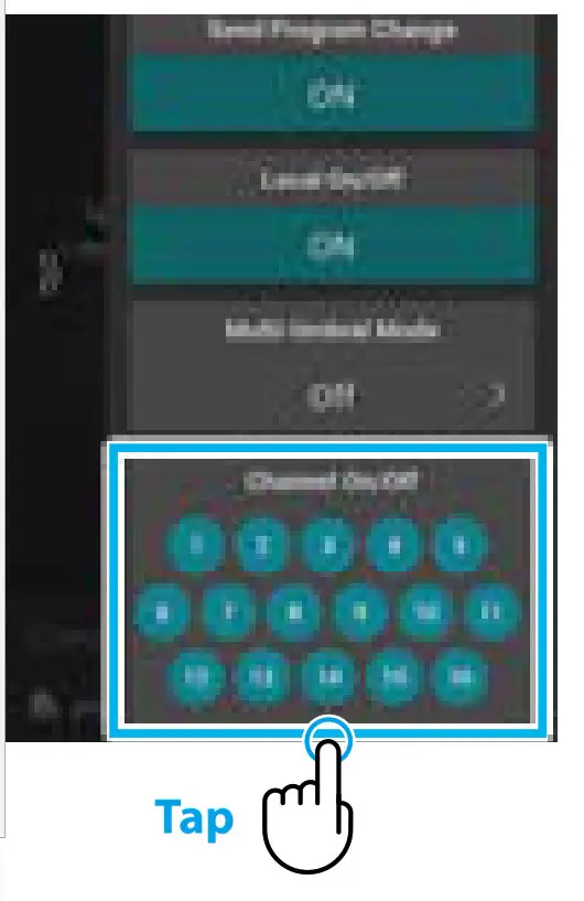 Novus NV10S NV5S - CChanging the Transmit Program - Channel On Off