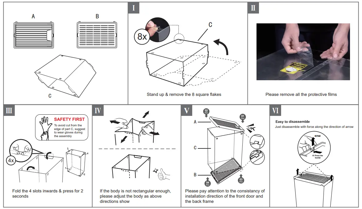 UNBRANDED SXBHPFM6Y 8-Pair Black Foldable Stackable Storage Plastic Shoe Boxes - Fig 5