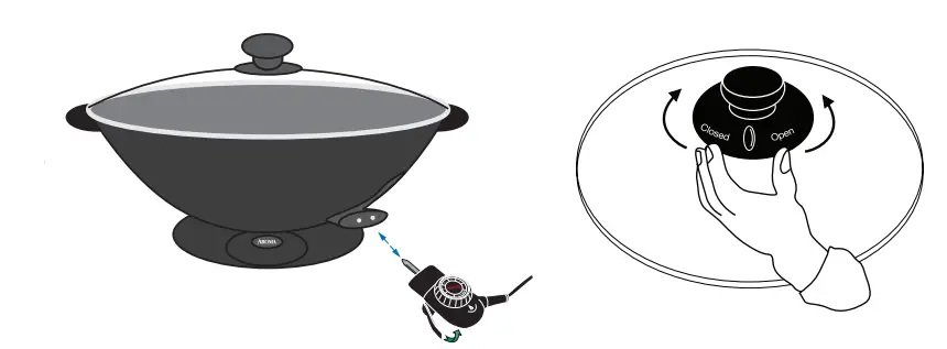 Aroma Housewares AEW-306 Electric Wok with Tempered Glass Lid Easy Clean Nonstick-3