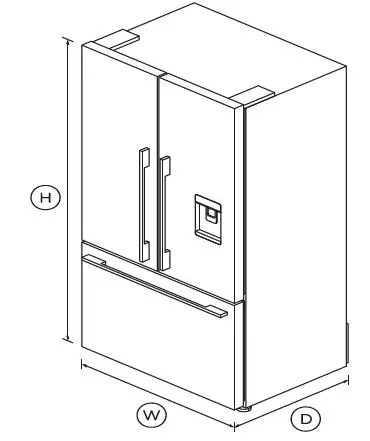 FISHER PAYKEL RF610ADUX5 Freestanding French Door Refrigerator Freezer 90cm 569L Ice and Water-1