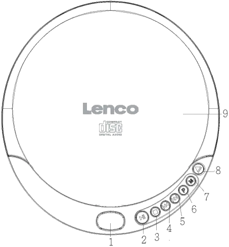 Lenco CD-012TR Portable CD Player with Charge Function A01