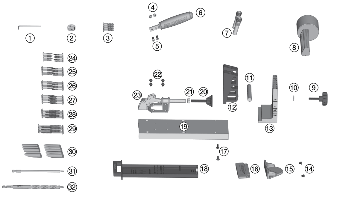 MILESCRAFT PocketJig400 Pocket Hole Jig - Figure 17