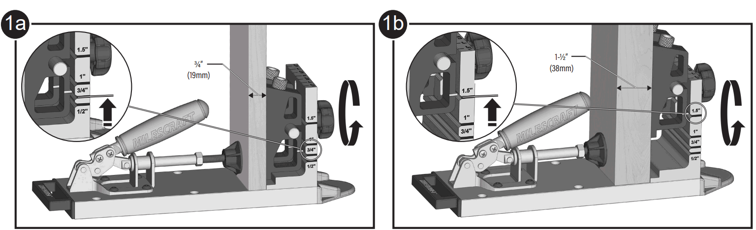 MILESCRAFT PocketJig400 Pocket Hole Jig - Figure 8