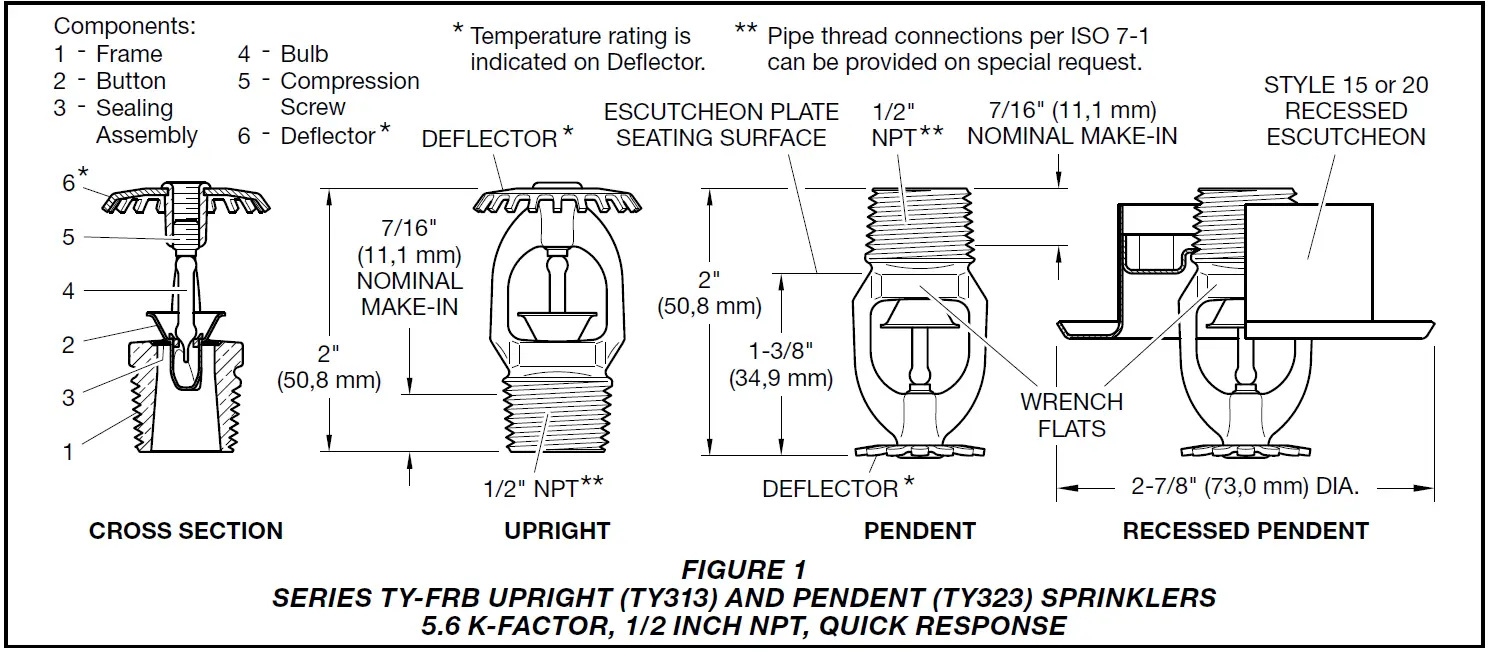 Tyco Electronics TY-FRB Fire Sprinkler Heads 04