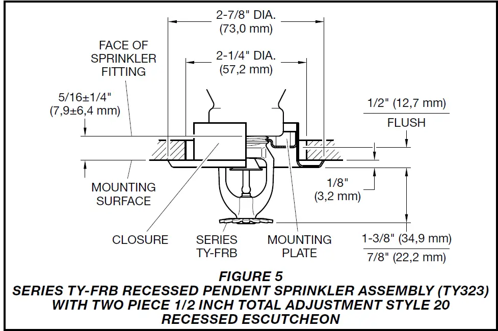 Tyco Electronics TY-FRB Fire Sprinkler Heads 08