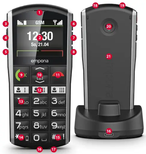 emporia V27 SIMPLICITY Senior Mobile Phone - Product overview 1