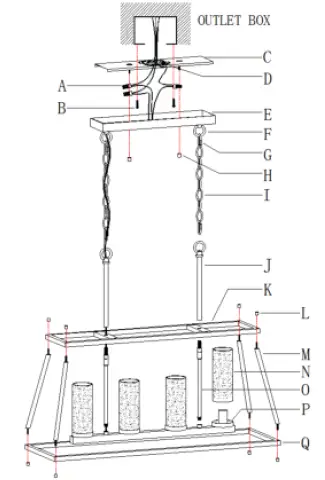 ZEVNI-A04475-Elvia 4-Light-Gold-Modern-Contemporary-Cage-Chandelier-2