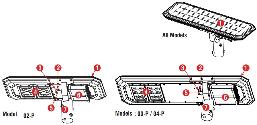 Xmart STL 3 I Street Light - supplied screws1