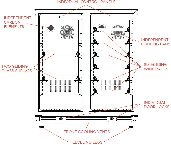 XOU24BWDDGO Panel Ready French Door Combo 17
