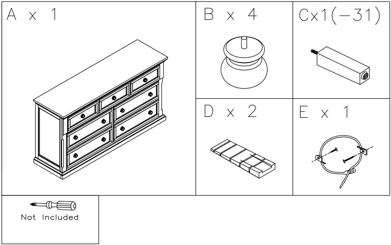 ASHLEY B74231 Robbinsdale Dresser - Figure 1