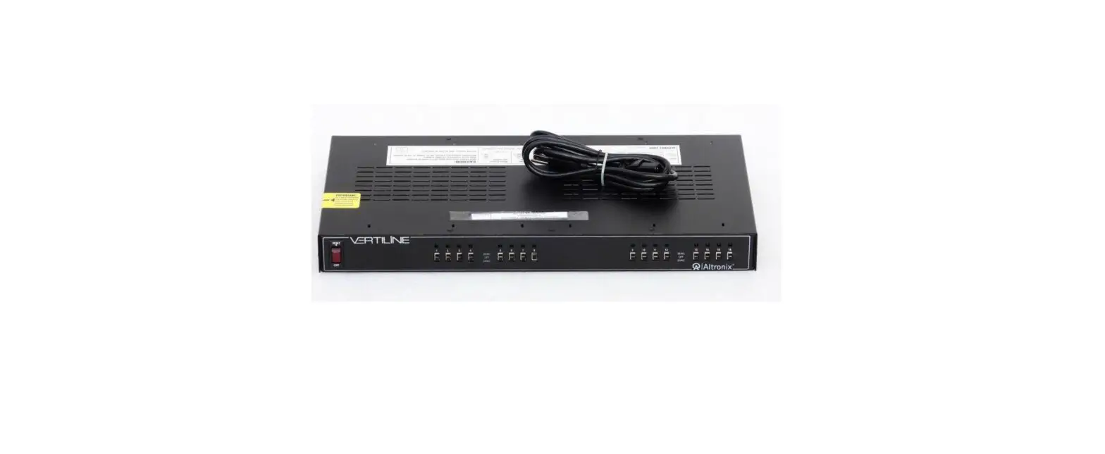 Altronix Vertiline16 Series Cctv Rack Mount Power Supplies Installation Guide