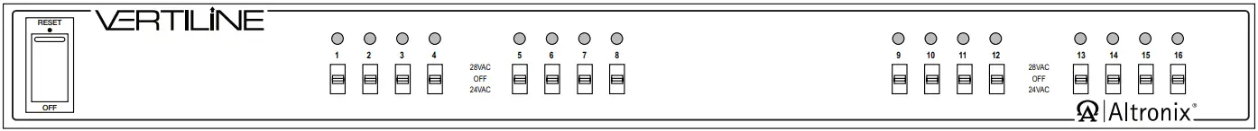 Altronix VertiLine16 Series CCTV Rack Mount Power Supplies B